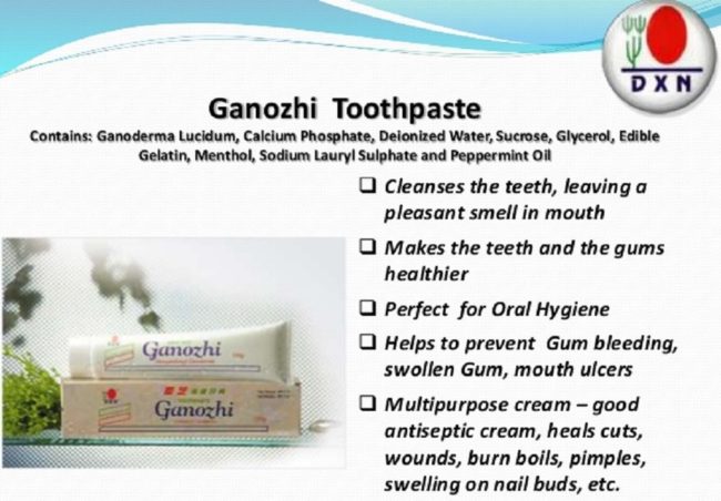 DXN Ganozhi Toothpaste Benefits